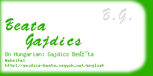 beata gajdics business card